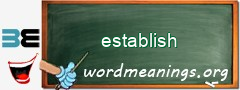 WordMeaning blackboard for establish